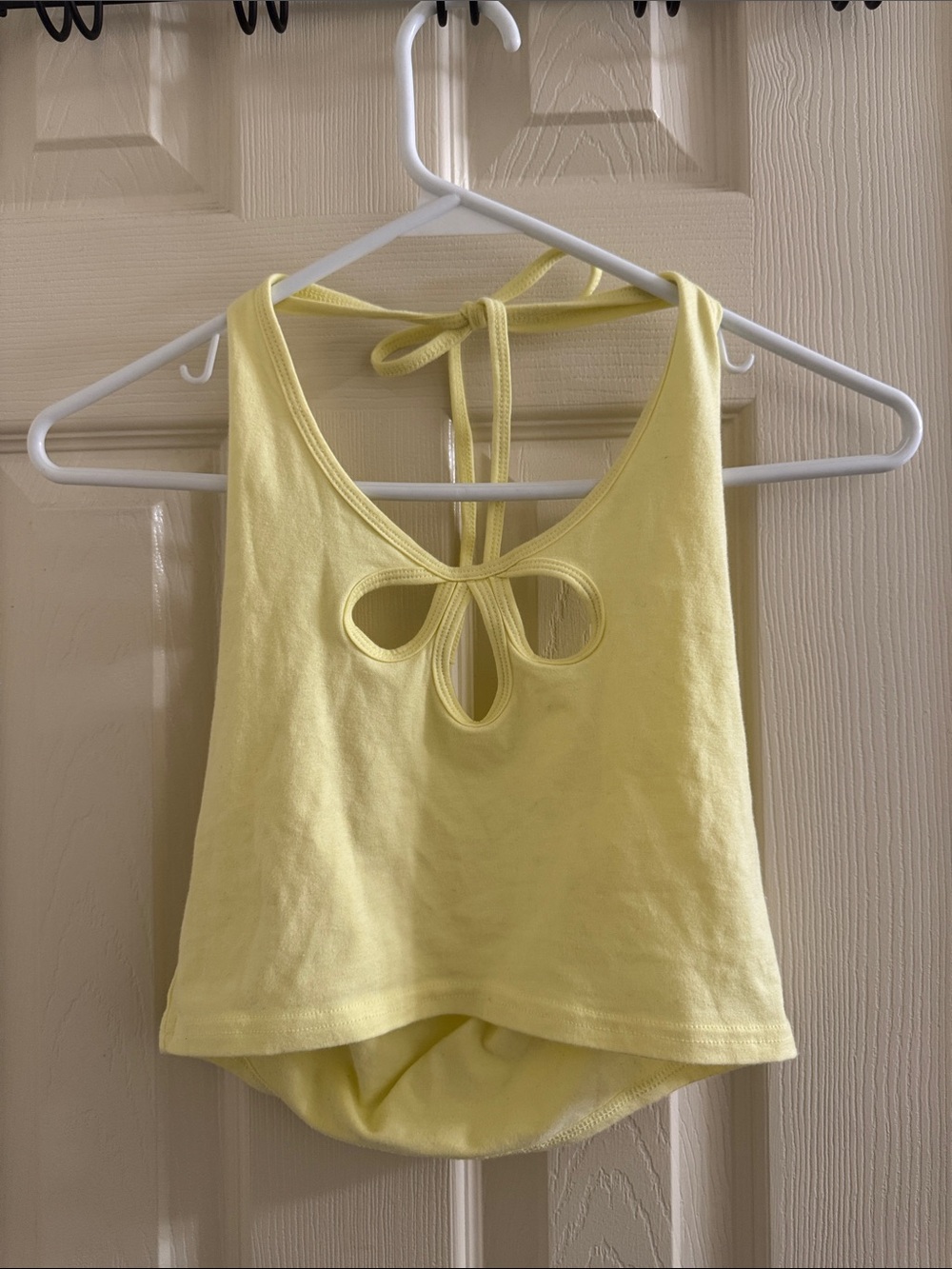 Pastel yellow halter top